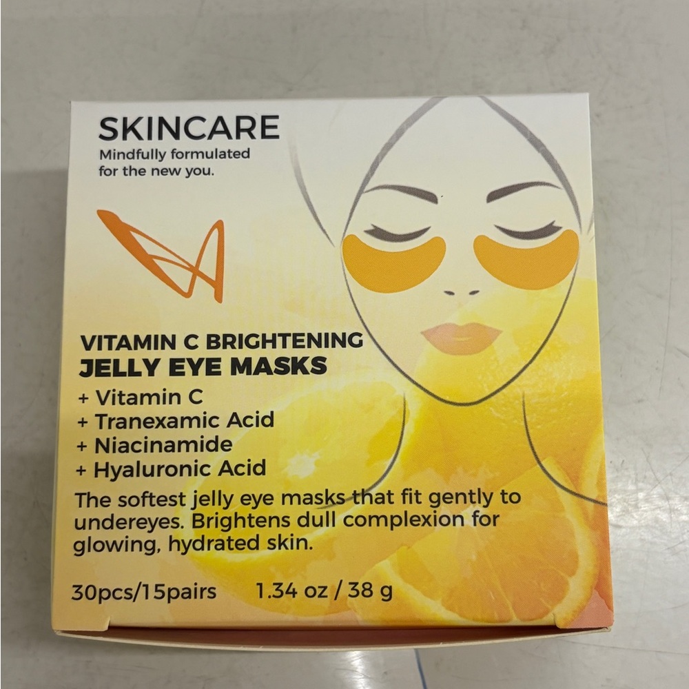Vitamin C Brightening Jelly Eye Masks - Yellow |
